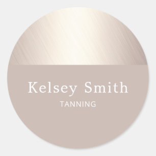Elegant Brons en Faux Gold Folie Ronde Sticker