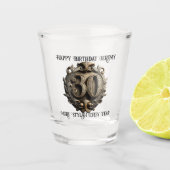 Elegant Bronze 30e verjaardag Shot Glas (Voorkant)