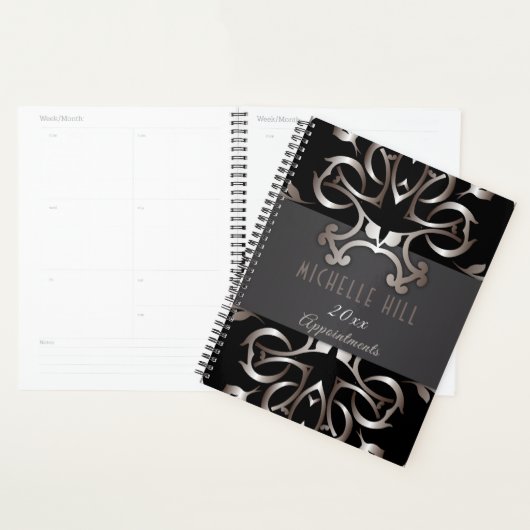 Elegant Bronze Baroque Benoeming Book Planner (Display)
