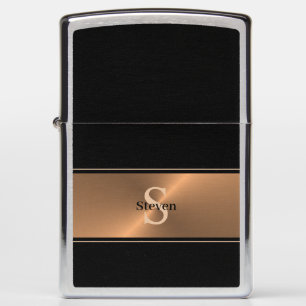 Elegant Bronze Black Gold Monogram Naam