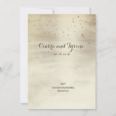 Elegant Bronze & Champagne Gold Five Leaf Wedding Kaart (Achterkant)