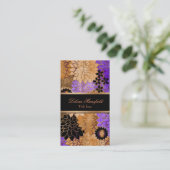 Elégant bronze & Lavender Foil Carte de visite (Debout devant)