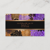 Elégant bronze & Lavender Foil Carte de visite (Dos)