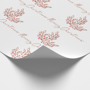 Elegant Bronze - minimaal kerstontwerp Cadeaupapier