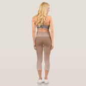 Élégant bronze rustique haut taille Capri Leggings (Verso)