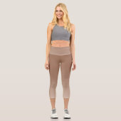 Élégant bronze rustique haut taille Capri Leggings (Recto)
