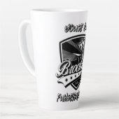 Elegant Brooklyn Swoosh Logo Design Latte Mok (Linkerhoek)