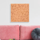 Elegant Brown Abstract herfst leest Patroon Canvas Afdruk (Insitu (Woonkamer))