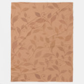 Elegant Brown Abstract herfst leest Patroon Fleece Deken (Voorkant)