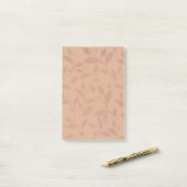Elegant Brown Abstract herfst leest Patroon Post-it® Notes (Op bureau)