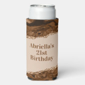 Élégant Brown Agate Melanin Thème Glacière (Seltzer Verso)