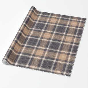 Elegant Brown Beige Donkergrijs bekakt Cadeaupapier