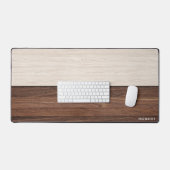Elégant Brown Bois Texture Style Moderne Monogramm (Clavier et souris)