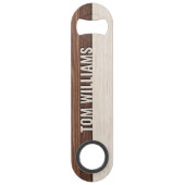 Elégant Brown Bois Texture Style Moderne Monogramm (Devant)