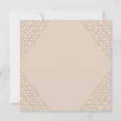 Elegant Brown Damask Bridal Shower Invitation Kaart (Achterkant)
