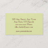 Elegant Brown Damask Mode Visitekaartje (Achterkant)