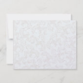 Elegant Brown  Damask op Light Aqua Blue Bedankkaart (Achterkant)