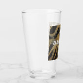 Elegant Brown Duck Feather Pattern Foto Natuur Glas (Rechts)