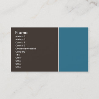 Elegant Brown en Blue Visitekaartje