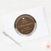 Elégant Brown et Silver Étiquettes d'emballage de (Enveloppe)