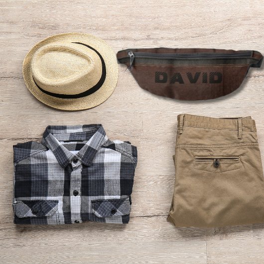 Elégant Brown Faux Cuir Personnalisé