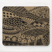 Elegant Brown Geometric Abstract Tribal Patroon | Muismat (Voorkant)