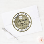 Elegant Brown Glitter Product Labels diamanten Log (Envelop)