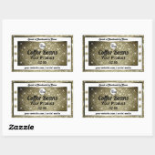 Elegant Brown Glitter Product Labels diamanten Log (Vel)