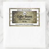 Elegant Brown Glitter Product Labels diamanten Log (Tas)