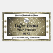 Elegant Brown Glitter Product Labels diamanten Log (Voorkant)