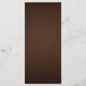 Elegant Brown & Gold String Lights Wedding Menu (Achterkant)