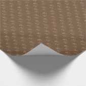 Elegant Brown Gold Typography World's grootste vad Cadeaupapier (Hoek)