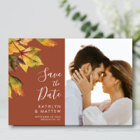 Elegant Brown Golden Yellow Autumn Foliage Wedding
