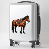 Elegant Brown Horse Sticker (Koffer)