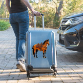 Elegant Brown Horse Sticker (Koffer Insitu)