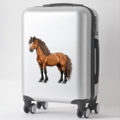 Elegant Brown Horse Sticker (Koffer)