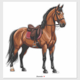 Elegant Brown Horse Sticker