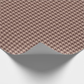 Elegant Brown Houndstooth Classic Preppy Pattern Cadeaupapier (Hoek)
