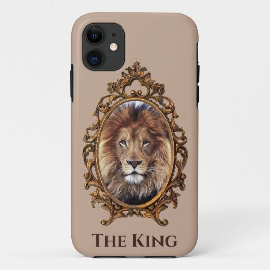 Elegant Brown Lion King Retro Dads Case-Mate iPhone Case (Achterkant)