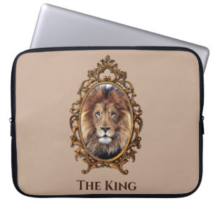 Elegant Brown Lion King Retro Dads Laptop Sleeve