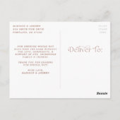 Elegant Brown Love and Bedankt Weddenschap Bedankt Briefkaart (Achterkant)