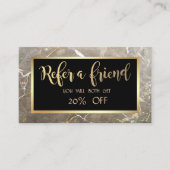 Elegant Brown Marble Stone, Lijst Reference Kaart (Voorkant)