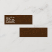 Elegant Brown Mini Visitekaartje (Voorkant / Achterkant)