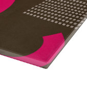 Elegant Brown Orange Geometric Personalized Name  Snijplank (Hoek)