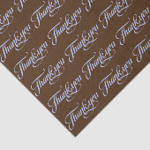 Elegant Brown & Pastel Blue Hartelijk dank Tissuepapier (Detail)