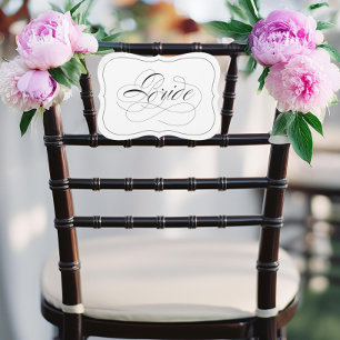 Elegant Bruid Borduren Stansvorm Zwarte Rand Kaart