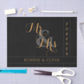 Elegant Bruid & Bruidegom Trouw Tissue Papier (Craft)