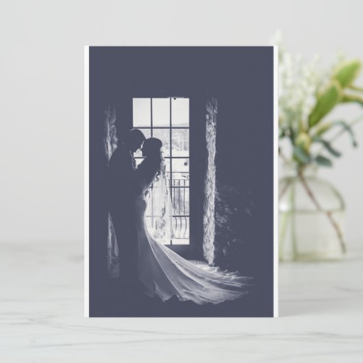 Elegant bruid en bruin, op uitnodiging gesilhouete (Staand voorkant)
