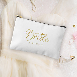 Elegant Bruid Goud Schrift Naam Cosmetisch Cadeau Etui