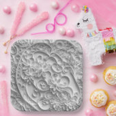 Elegant bruids papier quilling ontwerp papieren bordje (Feest)